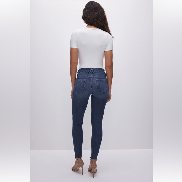 Good American Good Legs Dark Blue Mid-Rise Skinny Jean Women's Blue 2/26 NWT - Picture 2 of 4